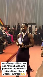 7K views · 30 reactions | Margaret Simpson and Adwoa Bayor, formerly of the Ghana women’s national football team (Black Queens), were honored at the Ghana sports Writers Association (SWAG) Awards 2025, happening now at the AICC | Priscilla Dogbe | Facebook