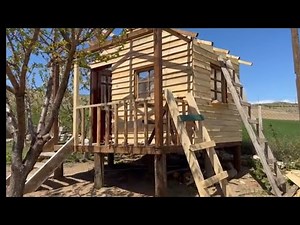 Build Wooden Cabin House - Build Tiny House - Part 2
