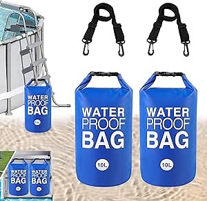 2 Pack 10L Pool Ladder Weights, 500D PVC Pool Step Weights Waterproof Swimming Ladder Weights for Above Ground Pools Pool Sand Stair Weights for Pool Steps