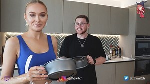 Elz (the Witch) ‍聆 on Instagram: " BAKING A FALL GUYS CAKE WITH BEHZINGA!  I wanted to try and bake a cake in the shape of a Fall Guy and @behzingagram wanted to get involved... as always I just fuck everything up  enjoy!"