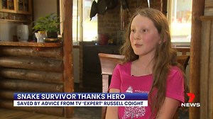 38K views · 184 reactions | A very brave girl has survived a tiger snake bite after learning what to do from TV character and 'nature expert' Russell Coight. Story: https://7news.link/35g5X4Y #7NEWS | 7NEWS Sydney | Facebook