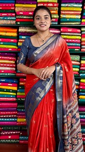 25K views · 255 reactions | Fancy Soft Silk Dye Borders Redish Orange...