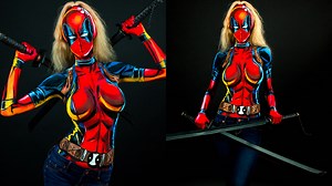 Check Out This Lady Deadpool Body Paint Cosplay — GeekTyrant