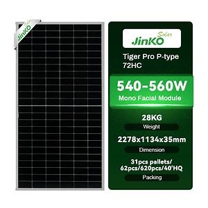 [Hot Item] Tiger PRO Mono Jinko 545W 550W 555W PV Power Half Cell Solar Plate 550watt Perc Solar Panel Kit