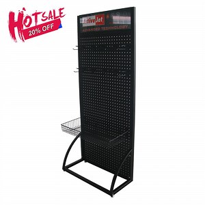 [Hot Item] Large Peg Board Shelf Hardware Product Metal Hanging Display Racks