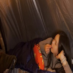 3.4K views · 156 reactions | solo camping in By the frozen lake Tomahawk Steak and Jack Daniel | Camping Aliza OnAir | Facebook