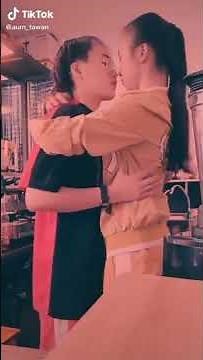 Asian Lesbian Kiss TikTok Challenge 2021 TikTok Lesbian Couple Kiss Lesbian Girl Romantic Lesbian