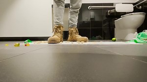 Crunchy balls under my boots