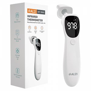 AL21 Dual Mode Thermometer for Adults, Kids, and Babies – Infrared Digital Forehead and Ear Thermometer, No Touch with Fever Alarm and Fast Results