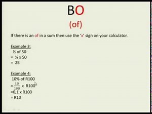 Math Lit Basics - Gr12 - Bodmas