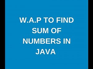 Write a java program to find sum of 10 numbers in java?