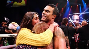 Evander Holyfield and Vitor Belfort weigh in for boxing fight
