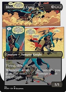 Bloodthirsty Conqueror – Deadpool MTG Proxy | Custom Foil Alter | Holographic Sticker Overlay | Real MTG Card Back | Playtest - Etsy