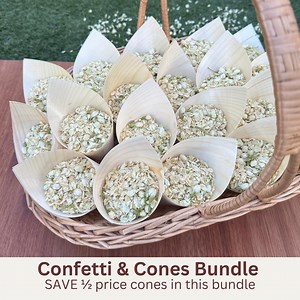 Wedding Confetti Cones Bundle - Biodegradable Confetti - Real Dried Flower Confetti - Natural Flower Petal Cones - Wedding Exit Flower Cones - Etsy UK