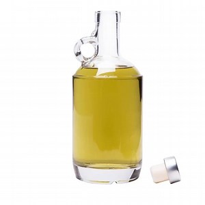 [Hot Item] Fancy 750ml Heavy Base Moonea Glass Whisky Bottle with Cork