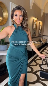 55K views · 272 reactions | Which occasion would you wear this dress to? ✨ featuring our Teal Halter Neck Knot Skirt Midi Dress | AX Paris | Facebook