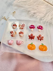 Mini Autumn Earring Mold Maple Leaf Pumpkin Squirrel Mushroom Coffee Mug Pine Cone - Etsy UK