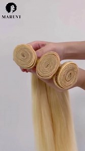 613 Bundles Blonde Bundles Human Hair Bundles 1 Bundle 16 Inch Straight Blonde Single Bundle 12A 100% Russian Blonde Virgin Human Hair Weave Extensions for Women(Single Bundle Human Hair)