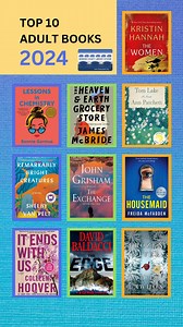 Discover the Top 10 Most Circulated Adult Books of 2024 in the Monroe County Library System! From page-turning thrillers to heartwarming tales, these were the books our readers couldn’t get enough of in 2024. Which ones have you read? Which are you adding to your list for 2025? | Central Library of Rochester & Monroe County NY