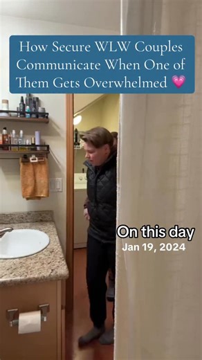 Lesbian Couples Academy on Instagram: "🥹 2 years later and this still hits. Secure couples know how to soothe each other, no matter where they are at. 🌈 If you’re in a committed WLW relationship and want to learn the communication shift that makes this possible, 🔗link in bio ❤️‍🔥 #onthisday #wlwcouple #lesbian #queer #lgbt"