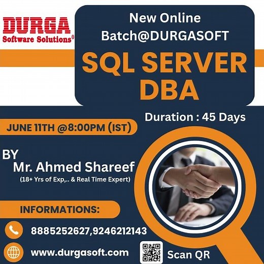 📢 New Online Batch @ DURGASOFT!