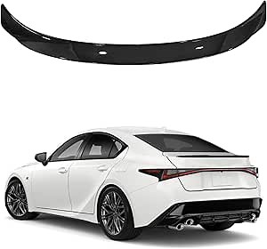 Spoiler for 2014-2020 Lexus is Without Drilling ABS Rear Trunk Spoiler Wing Compatibble with IS300 IS350 IS500(Glossy Black)