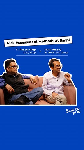 Payments with Simpl are made quick and easy by implementing various Data Science models that assess Fraud Risks for users. In this Scaler Pod episode, hear Vivek Pandey, Sr. VP of Tech & Puneet Singh, CxO ‪@ Simpl, dive deep into the tech stack behind this mechanism. #SCALER #ScalerPod #frauddetection | SCALER | Facebook