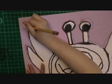 Flower Alien Mask how to make by Little Snowflake child artist 1.wmv