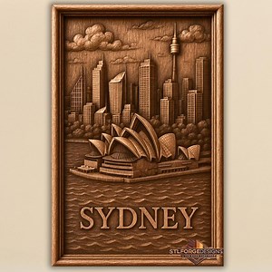 Sydney Opera House STL File: 3D Cityscape Relief for CNC & Laser (digital Download) - Etsy