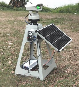 [Hot Item] 1000MW Green Solar Powered Laser Bird Deterrent with Specific Battery Power Box with Timer Remote Control