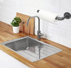 [Hot Item] Industrial Paper Towel Holder, Wall-Mounted Pipe Paper Towel Rack, Toilet Paper Holder with Shelf for Kitchen, Bathroom, Washroom