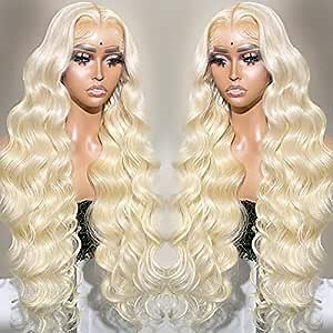 13x6 613 Lace Front Wig Human Hair 150% Density 613 HD Lace Frontal Wig Blonde Lace Front Wigs Human Hair 12A Grade Blonde Wig Human Hair Pre Plucked with Baby Hair 13x6 Frontal Wig (40Inch)