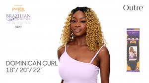 Outre Purple Pack Brazilian Boutique Dominican Curl 182030 (NATURAL BROWN)