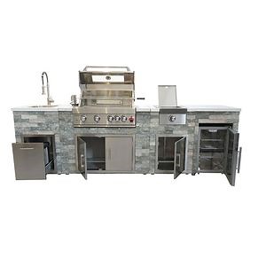 [Hot Item] Outdoor Stainless Barbecue Grill Home Garden Outdoor Gas BBQ Kitchen Cabinet Grill