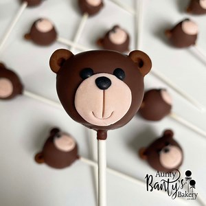 Teddy Bear Cake Pops: Woodland Picnic Party Favours - Etsy Nederland