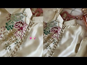 Simple hand embroidery✨️Sequins work✨️How to make designer dress at home ✨️