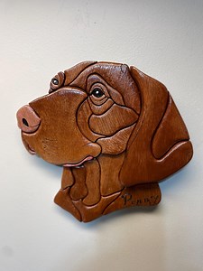 Capture Your Dog's Spirit in Wood: Custom Intarsia Artwork- Vizsla - Etsy