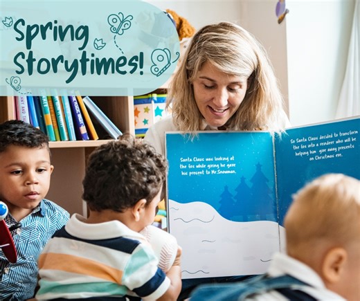 Spring into reading at any KCKPL branch by checking out books to have your own storytime at home or join one of ours! For more information on upcoming storytimes, visit https://bit.ly/kckplstorytimes | Kansas City, Kansas Public Library