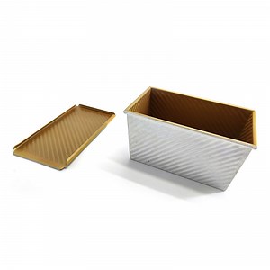 [Hot Item] Commerical Fluted Non Stick Pullman Loaf Pan Toast Bread Baking Pan with Cover