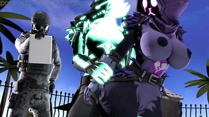 Cerberus and raven at the pool (LOUD)