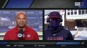 Cam Hill showing off that 😷 "There's a focus in the locker room and we're trying to do something special in an odd year." Andre Knott caught up with the Indians reliever ahead of Wednesday night's game. | FanDuel Sports Network Cleveland