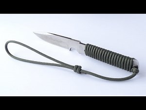 How to Make the Simplest Paracord Knife Handle Wrap With Adjustable Lanyard Loop - Easy to Untie