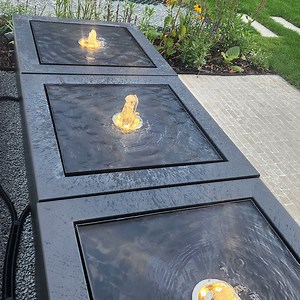 [Hot Item] 120cm*120cm*40cm Aluminium Water Tables Square Garden Water Fountain