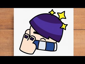How to draw Edgar Pin Brawl Stars