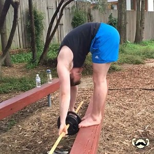 Jefferson curls help you to increase your hamstring flexibility, hip compression but most importantly it helps you to bring your spine alive again! Surprisingly there are not many adults who can move their lower spine! Notice how rounded the lower back is in the video. It should be performed slowly, move the spine vertebra by vertebra, push the hips forward, chin should be the first/the last. #mrbodyweightmoustache #GymnasticBodies #GBAffiliate #ChristopherSommer #GBFoundation #gymnastics #bodyw