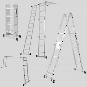 [Hot Item] Multi-Purpose Aluminum Folding Ladders Hinges Foldable Ladder Step