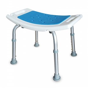 [Hot Item] Lower Price Aluminum Height Adjustable Bathroom Shower Chairs with EVA Seat Pad for Seniors and Disabled