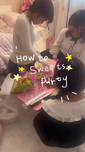 可愛いお菓子作りのスイーツパーティー