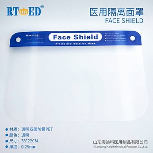 [Hot Item] Rtmed Haidike Disposable Medical Protective Isolation Transparent Safety Face Shield