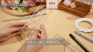 Clover Pattern Router Template Acrylic Router Template for Woodworking Drawing Inlay Templates for Wood Decorative Clear 7.87 x 7.87 inch